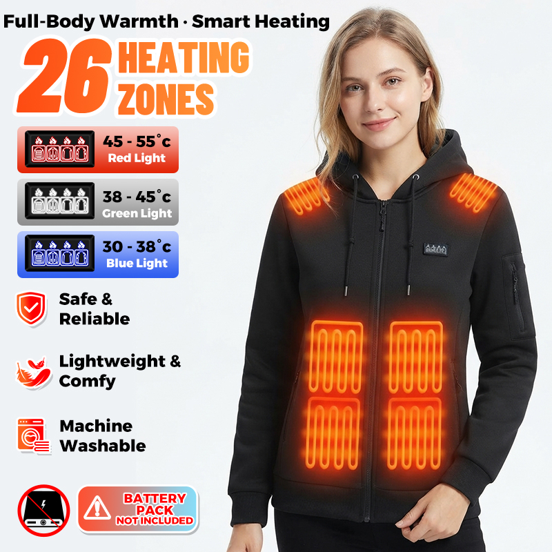 Outdoor Sport Hoodie - Bluza z podgrzewaną kapturem, 26 stref