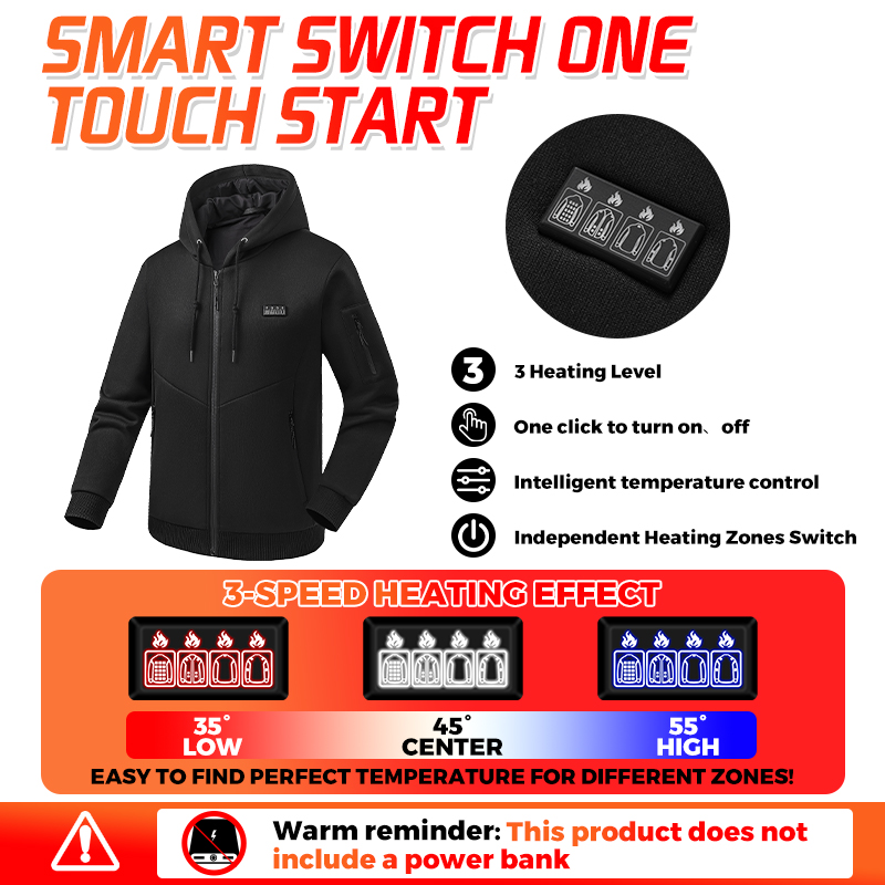Bluza z podgrzewaną kapturem,  – Outdoor Sport Hoodie recenzja i cena