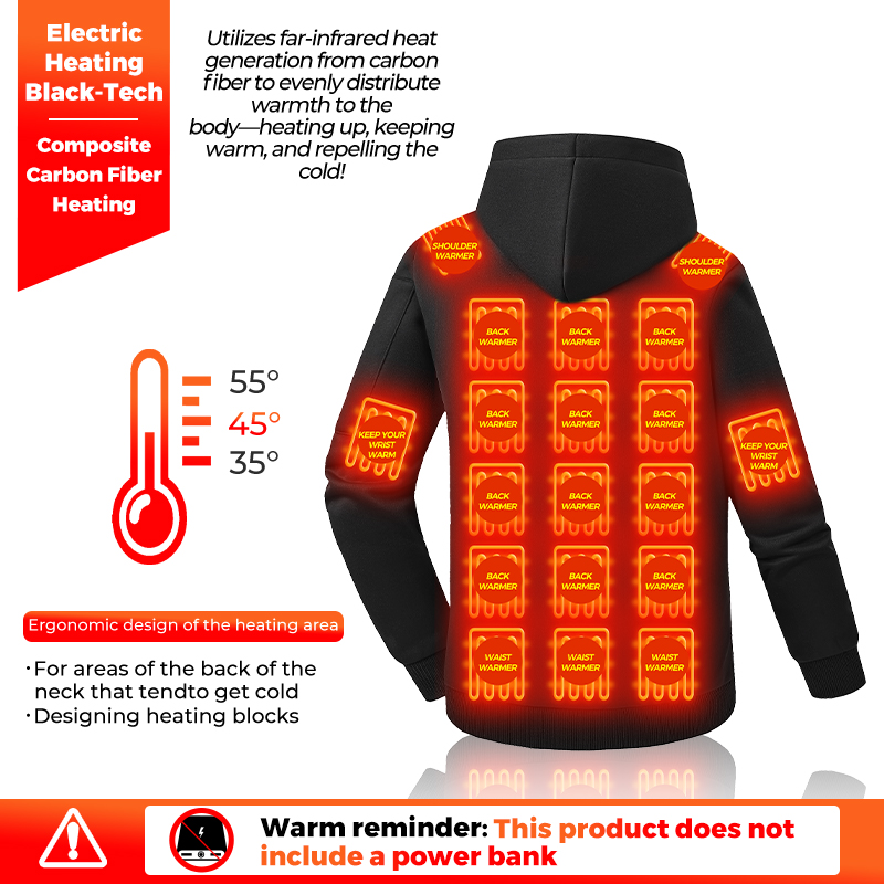Bluza z podgrzewaną kapturem,  – Outdoor Sport Hoodie recenzja i cena