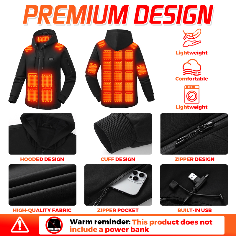 Bluza z podgrzewaną kapturem,  – Outdoor Sport Hoodie recenzja i cena