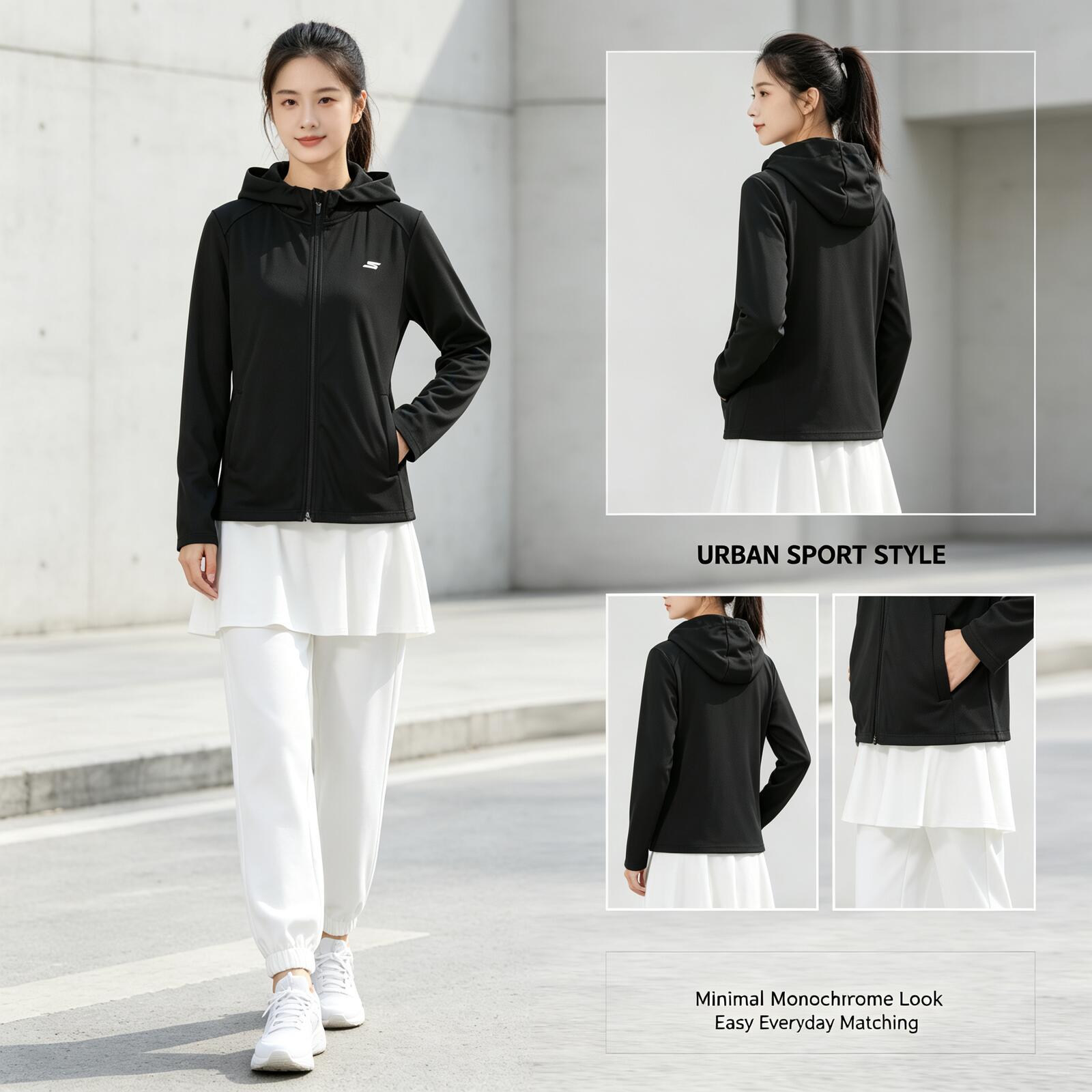 SKECHERS Damska lekka dzianino – Outdoor Sport Hoodie recenzja i cena
